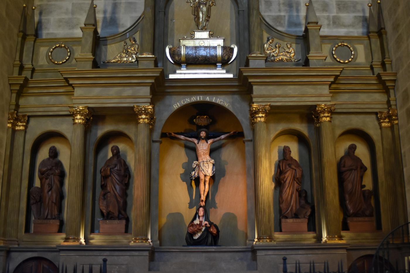 Cristo de la Victoria, restaurado, en su capilla // F. RUIZ NARVÁEZ