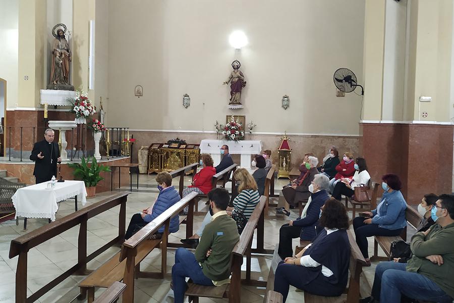 Asamblea con los catequistas en la Visita Pastoral del Sr. Obispo al arciprestazgo de Cristo Rey