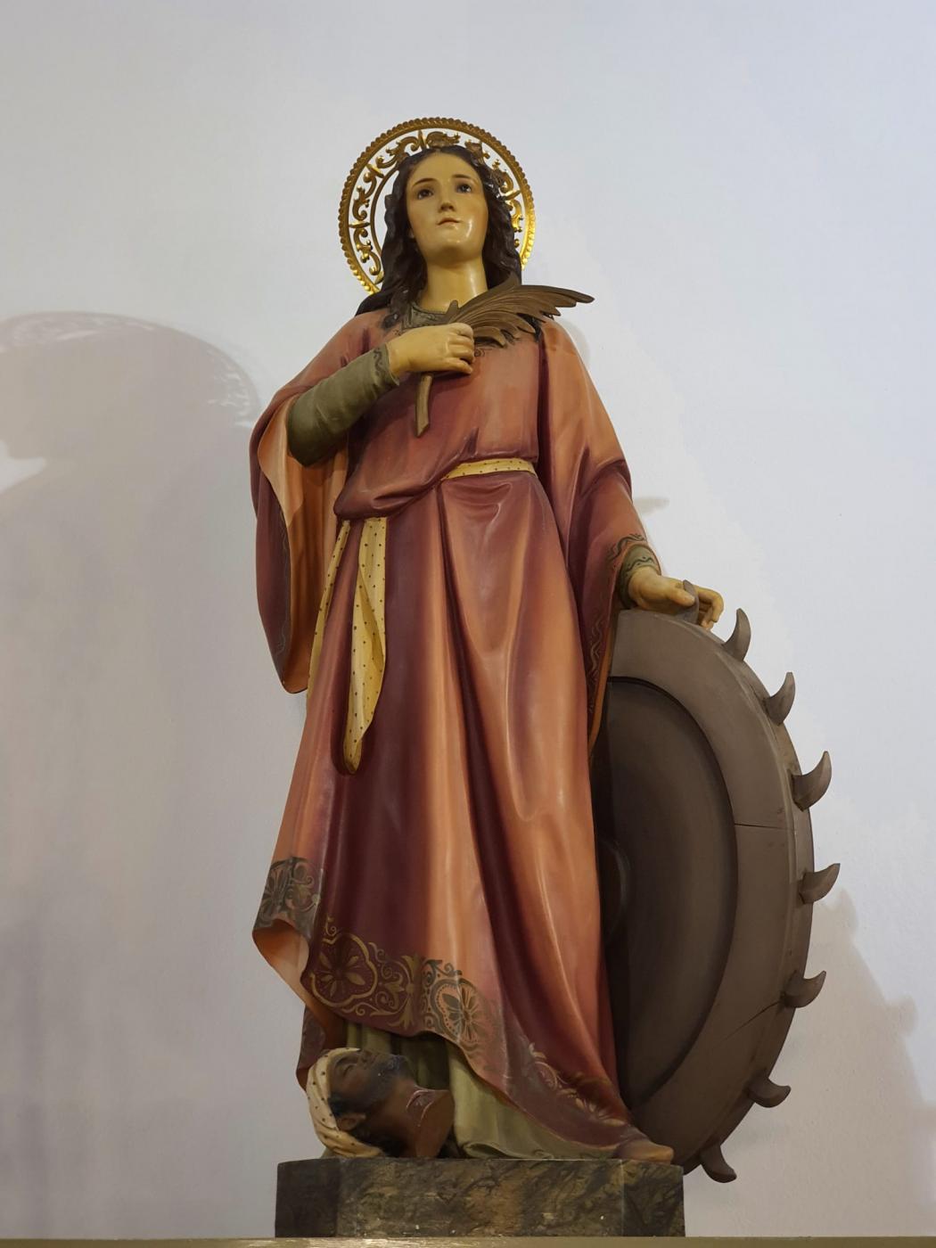 Imagen de Santa Catalina Mártir de Alejandría en la parroquia de Sayalonga