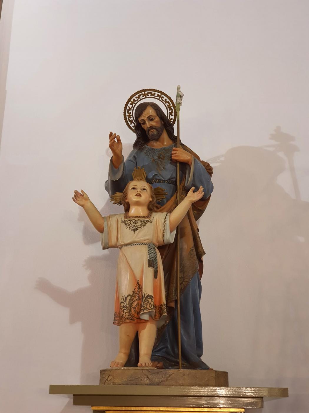Talla de San José en la parroquia de Sayalonga