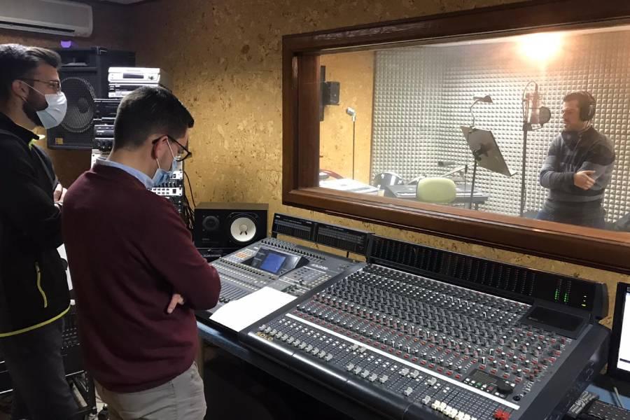 Durante la grabación del CD “Cantos a San José”