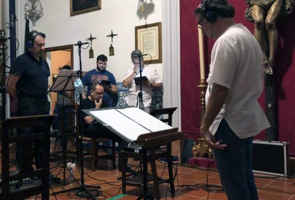 Carlos Álvarez, durante una de las grabaciones