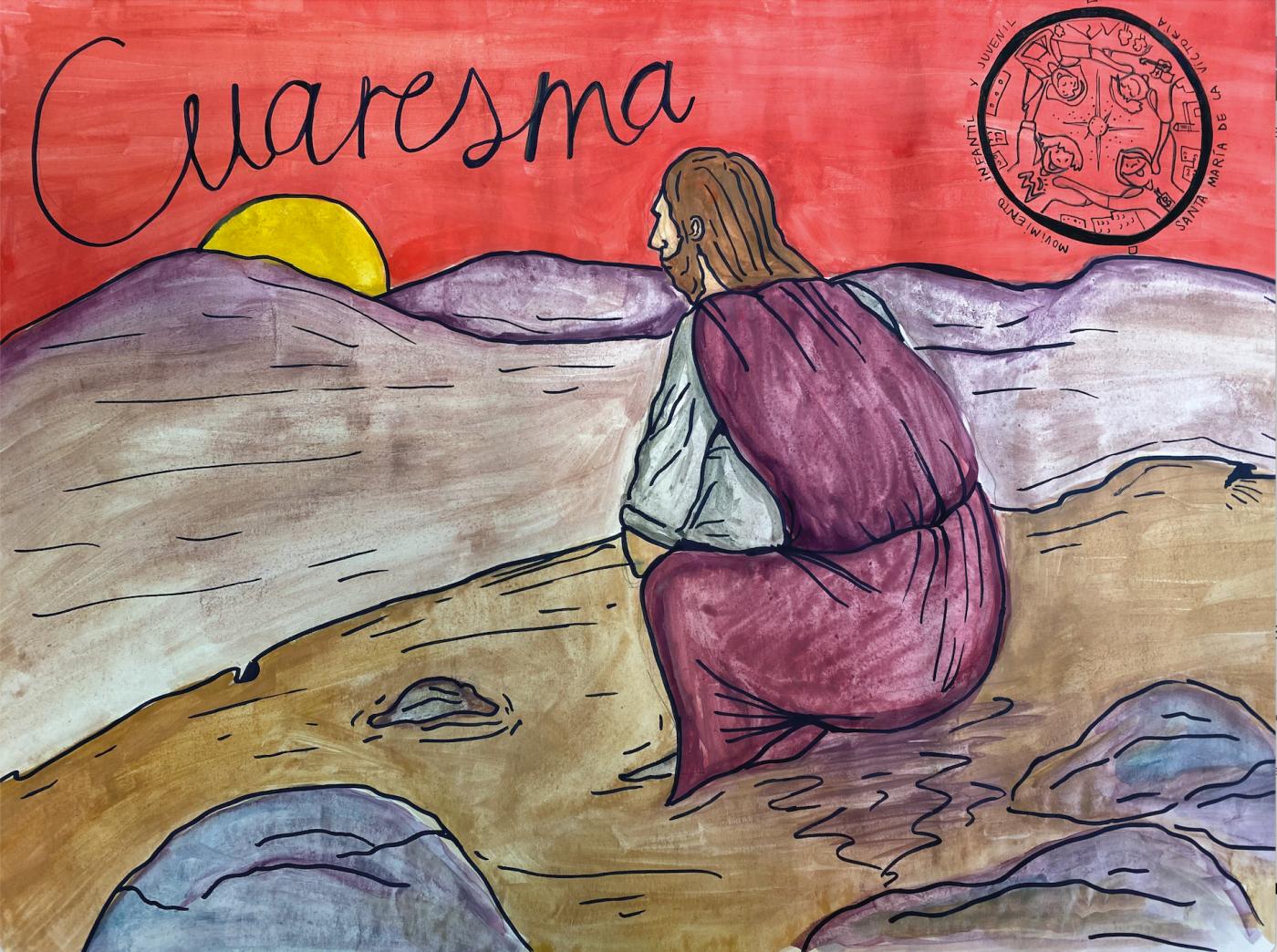 Dibujo premiado en la Categoría de Secundaria, obra de Valeria Jiménez Molina de 3ºESO y perteneciente al Colegio Monseñor Rodrigo Bocanegra