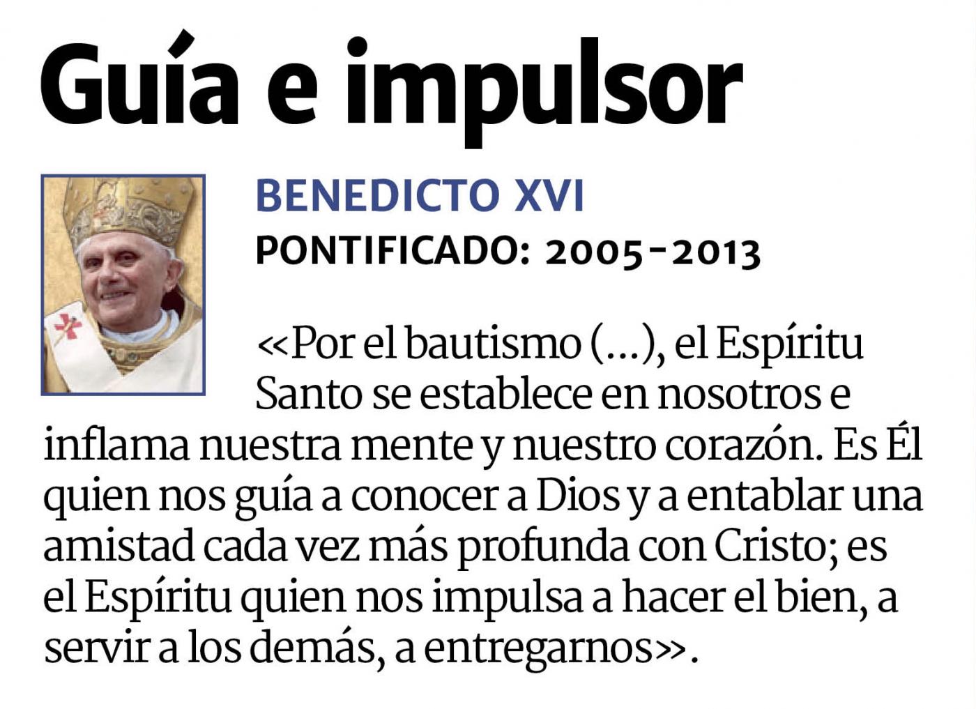 Benedicto XVI, sobre el Espíritu Santo