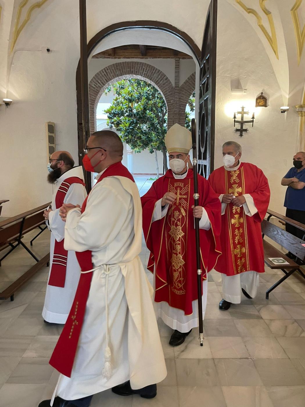 Visita Pastoral del Obispo de Málaga al Convento de San Francisco, en Vélez-Málaga