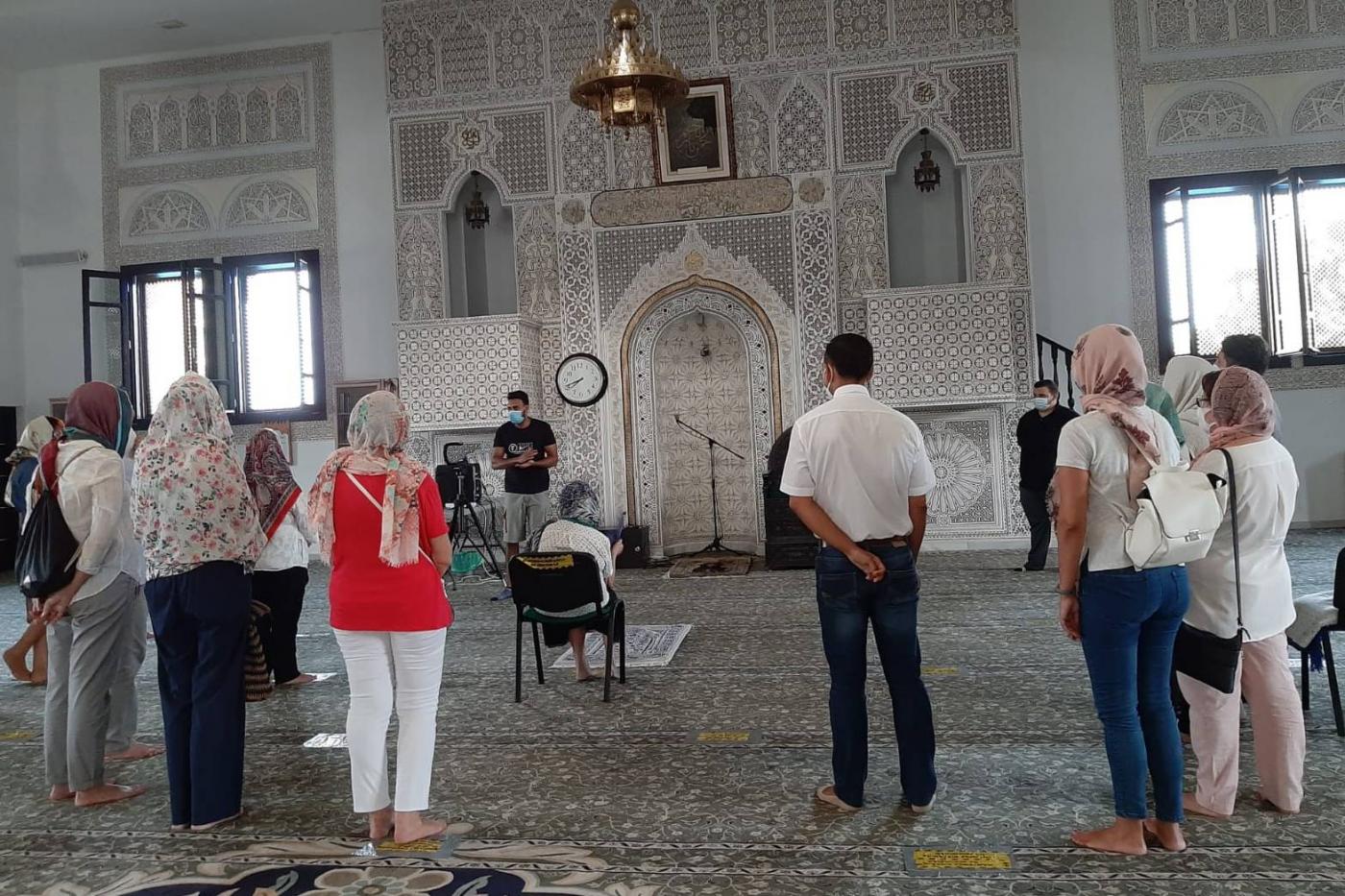 Durante al visita a la Mezquita de Fuengirola