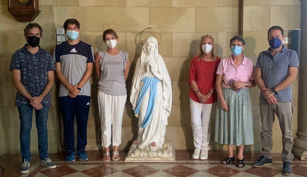 Imagen de la Virgen de Lourdes en la Gruta de Gibralfaro