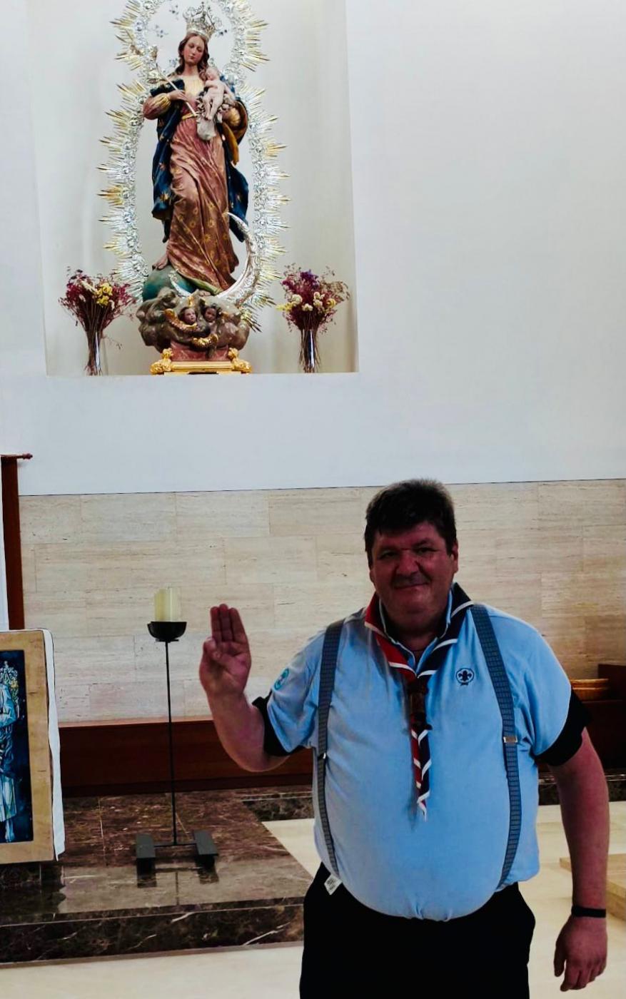 Eduardo Romero, en la iglesia Nuestra Señora de Gracia