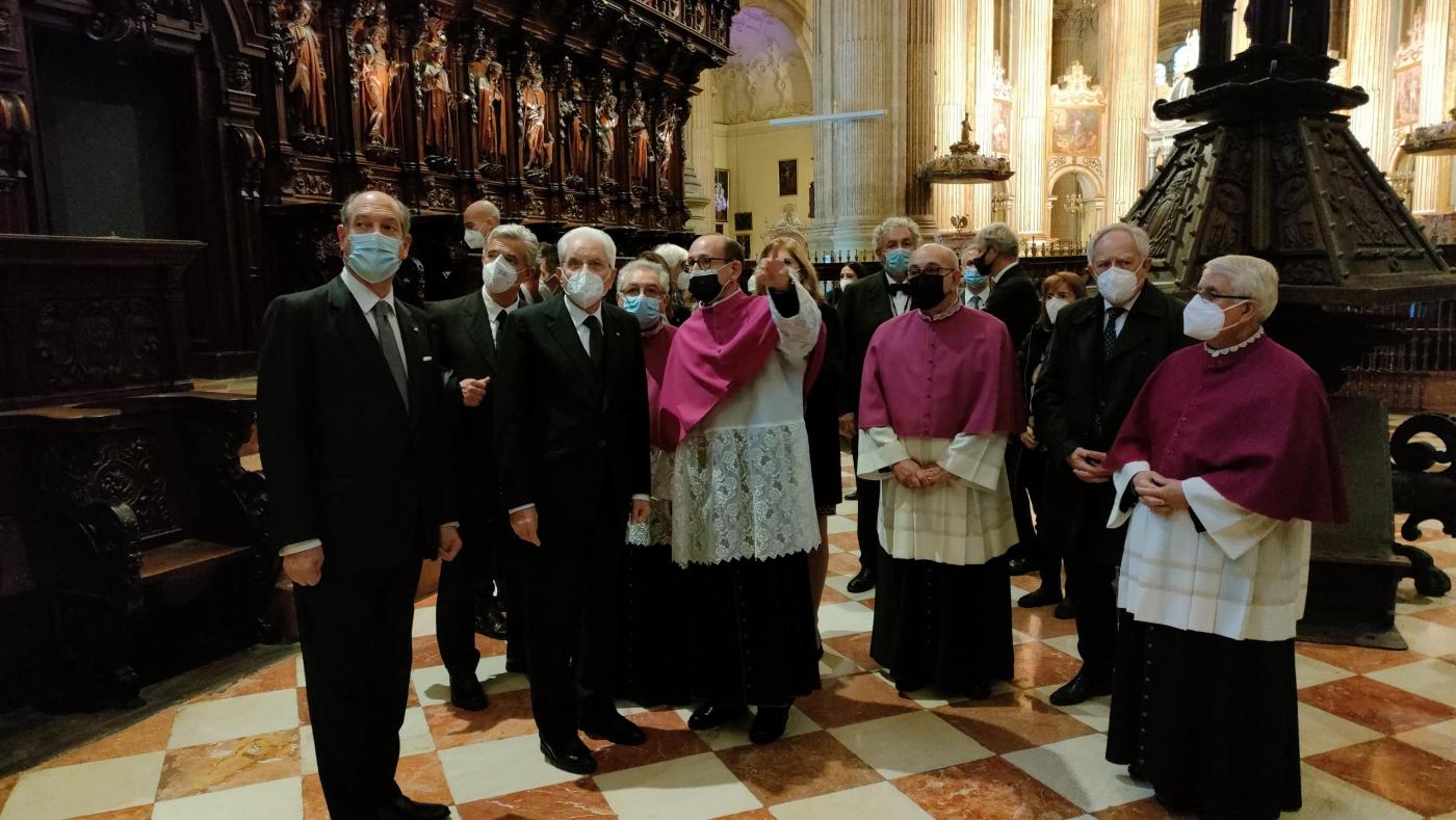 Visita del presidente italiano Sergio Mattarella a la Catedral de Málaga
