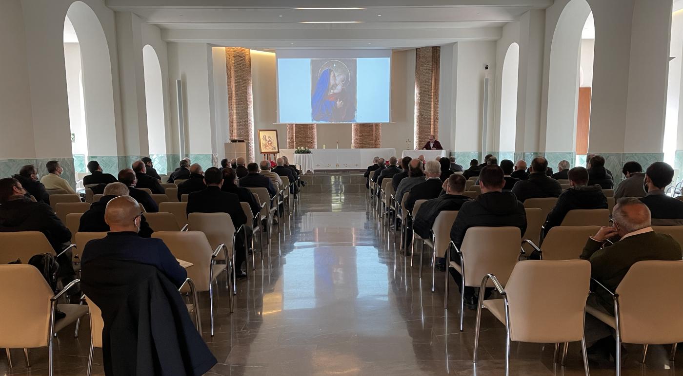 Retiro de Adviento para el clero 2021 celebrado en Casa Diocesana // E. LLAMAS