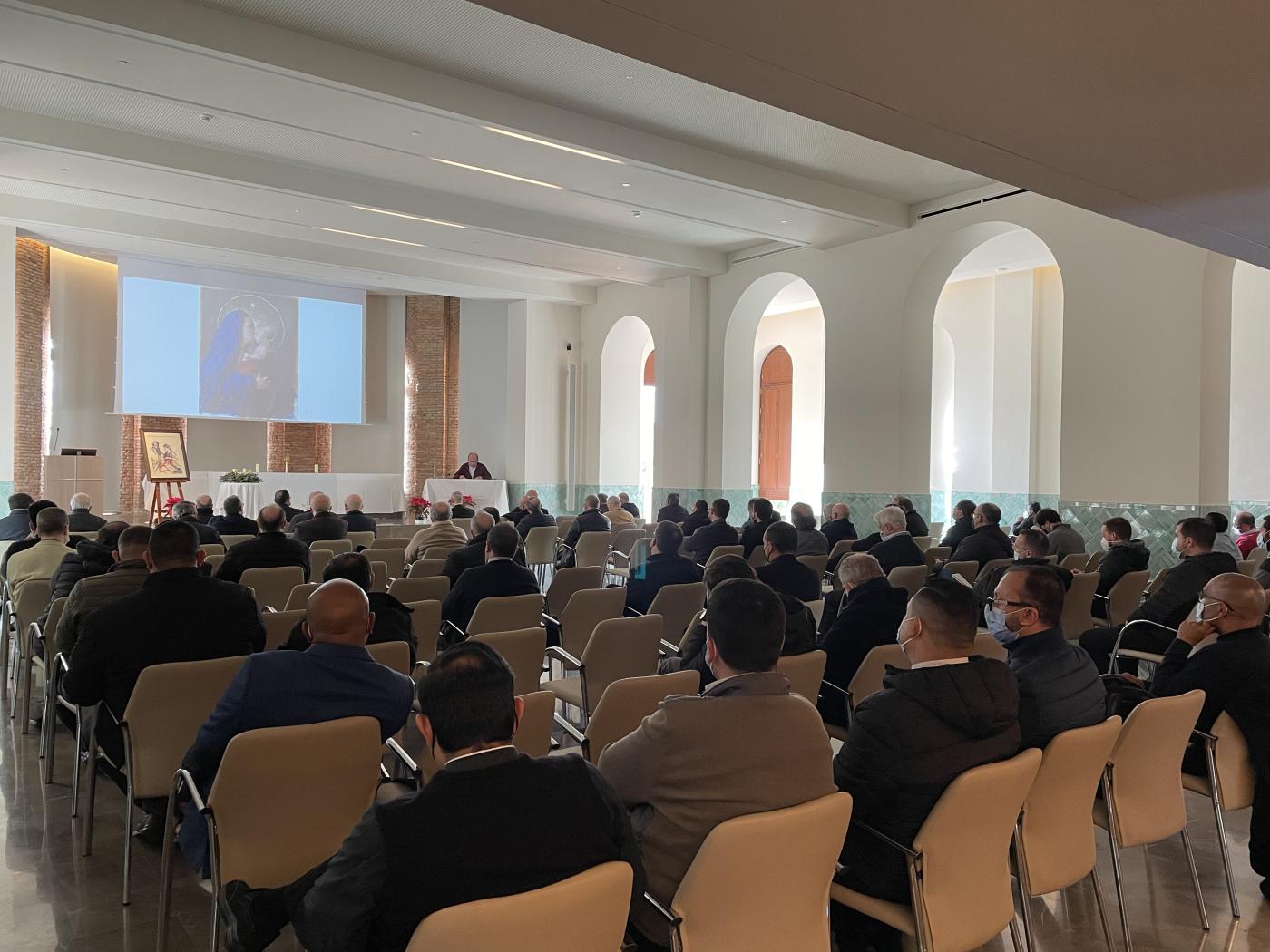 Retiro de Adviento para el clero 2021 celebrado en Casa Diocesana // E. LLAMAS