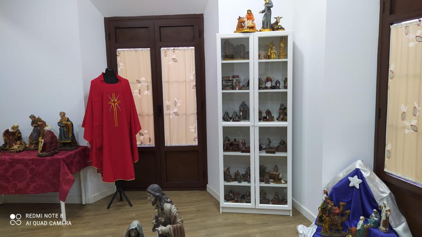 Detalle de la exposición de belenes en el Centro de Liturgia Nazaret