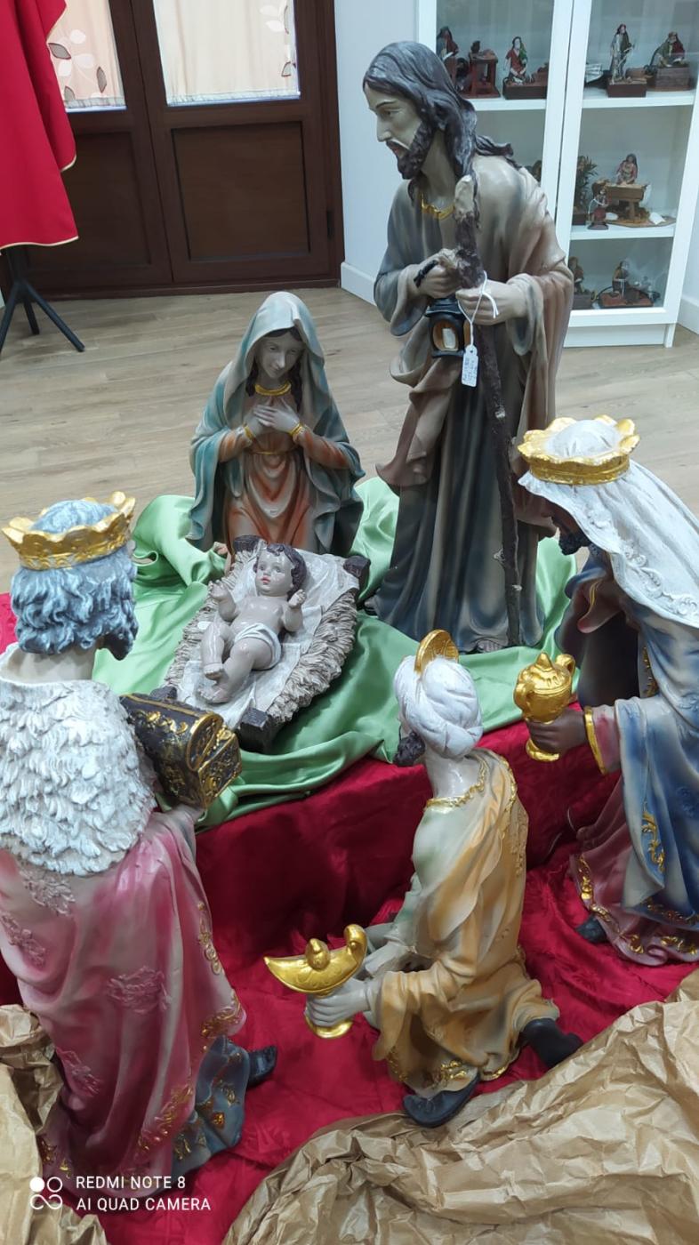 Detalle de la exposición de belenes en el Centro de Liturgia Nazaret