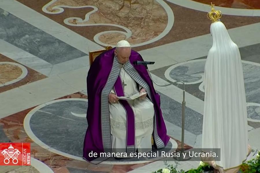 Málaga se unió al acto de consagración de Ucrania y Rusia al Inmaculado Corazón de María