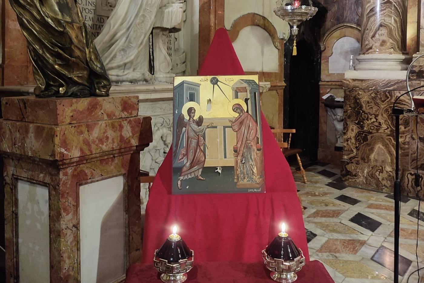 Icono profanado en Siria en la Catedral de Málaga