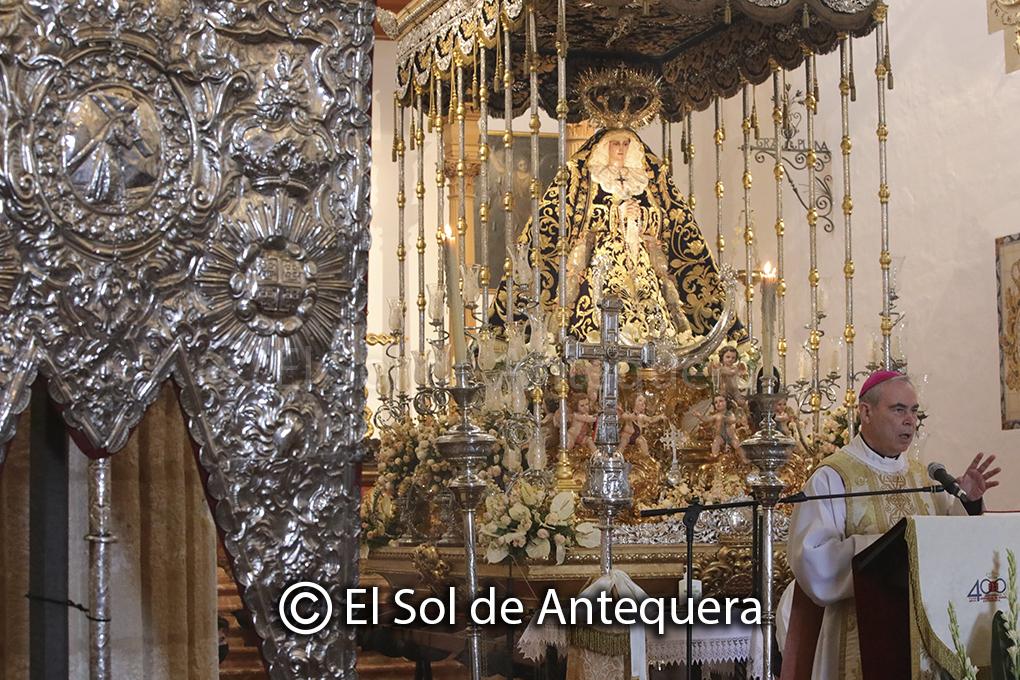 400 aniversario de la Archicofradía Sacramental de la Santa Cruz de Jerusalén, Jesús Nazareno y María Santísima del Socorro Coronada (Colegiata de Santa María-Antequera)
