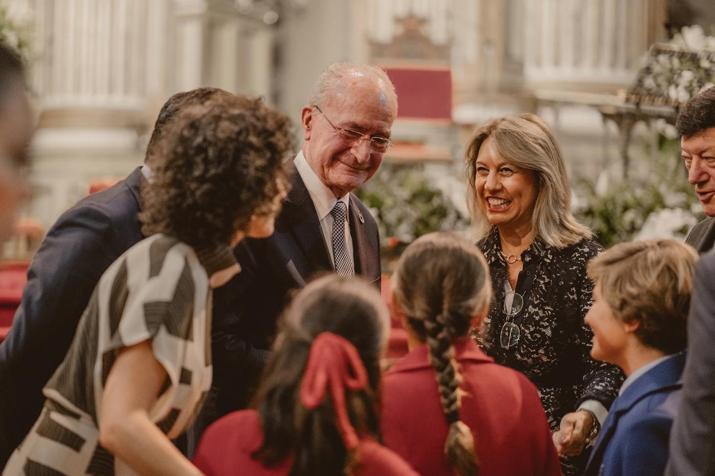 El alcalde de Málaga, Francisco de la Torre y la Directora General  de Attendis, Sandra Pérez, durante la celebración