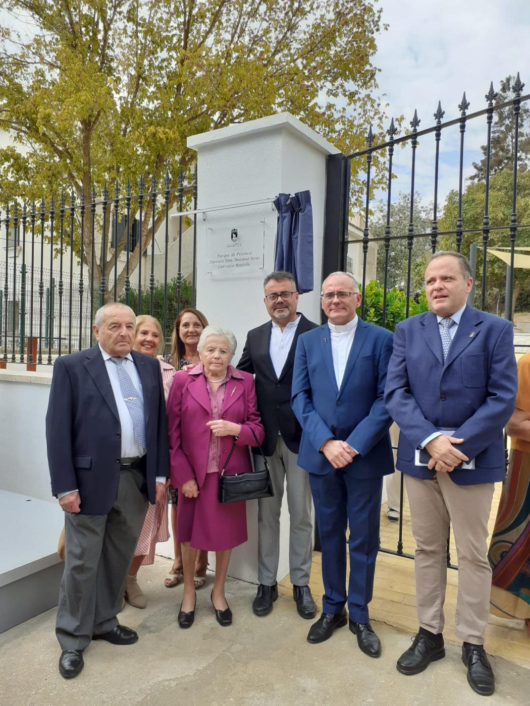 Inauguración del parque Antonio Jesús Carrasco Bootello en Marbella.