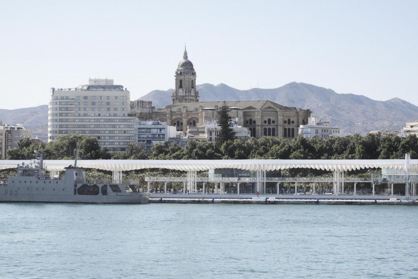 Recreación del tejado de la Catedral visto desde Muelle Uno