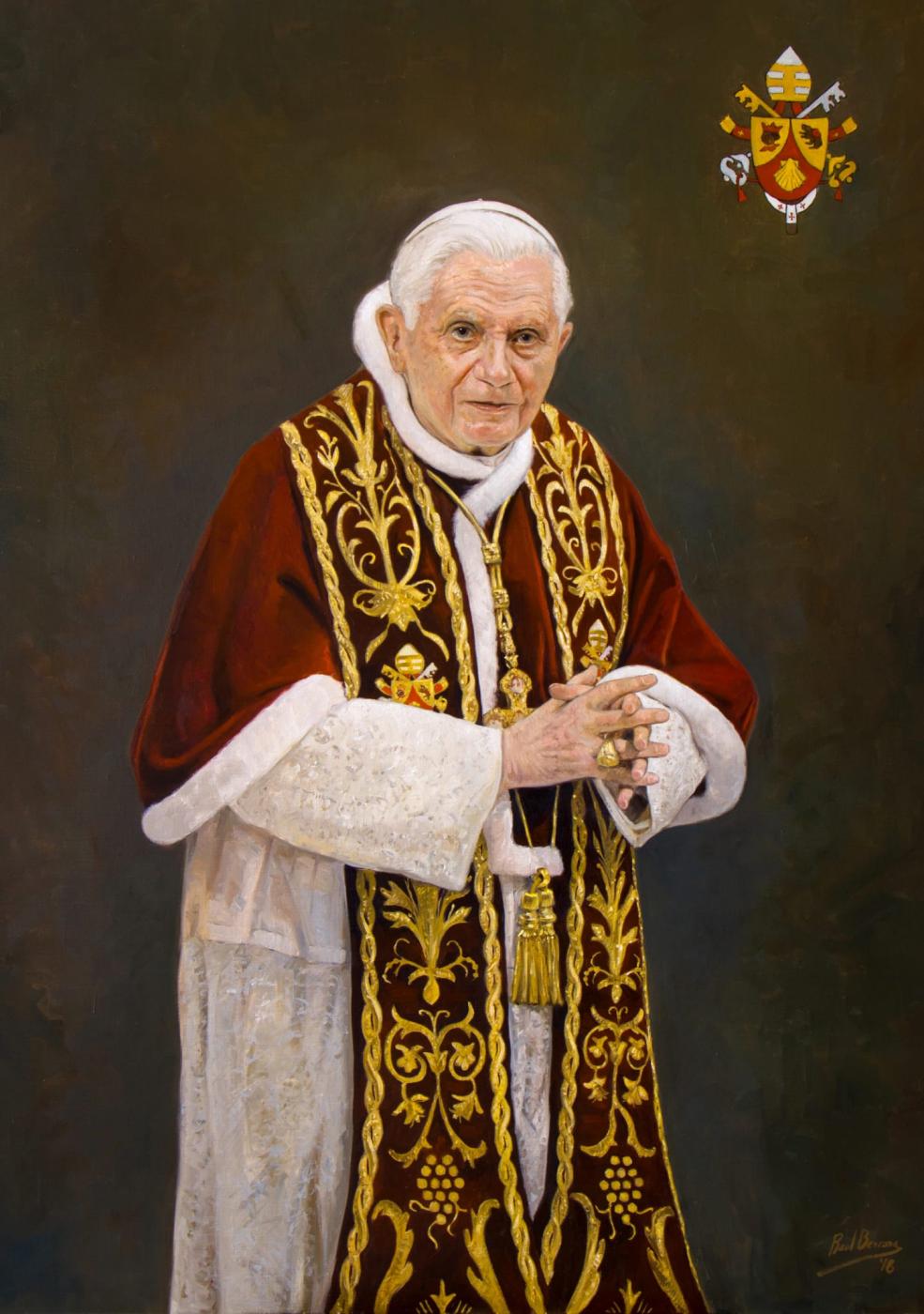 Retrato del papa Benedicto XVI, por Raúl Berzosa