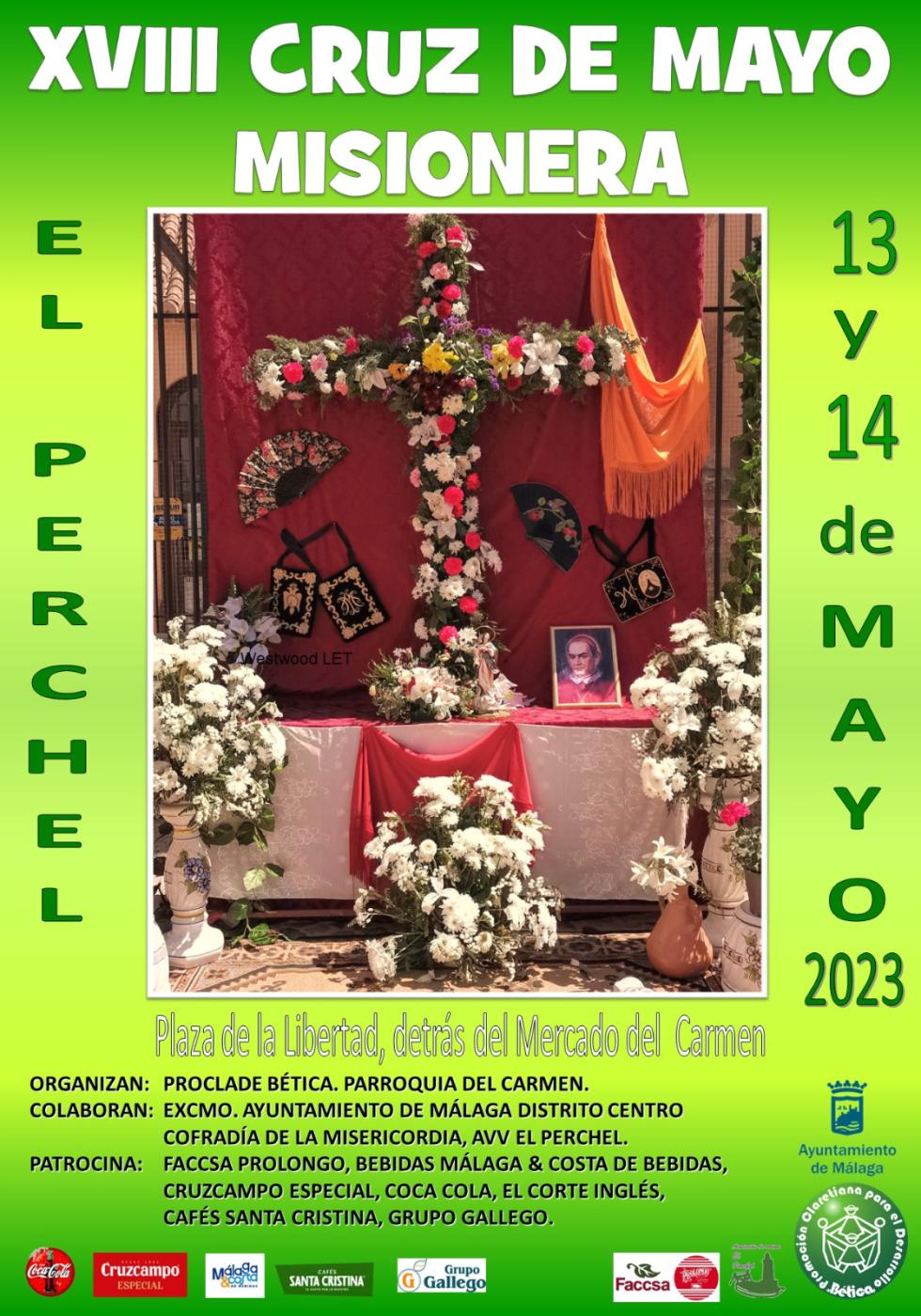 Cruz de Mayo Misionera en el barrio del Perchel