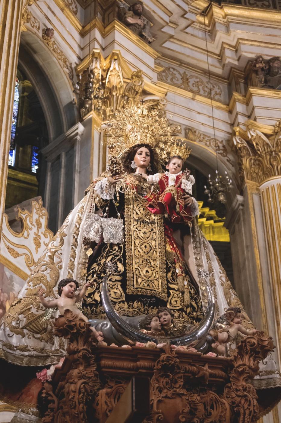 Virgen del Carmen del Perchel en la Catedral de Málaga//D. GAHETE