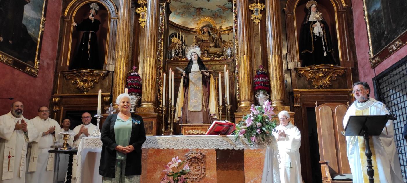 Angelines Fernández Garrido durante la celebración // JUAN DURÁN