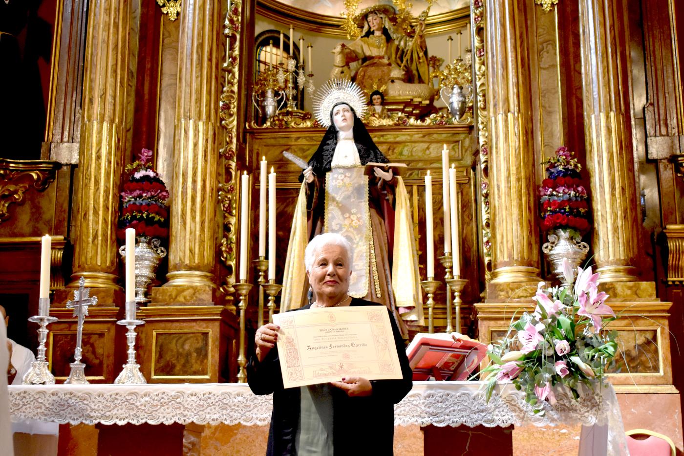 Angelines Fernández Garrido durante la celebración // JUAN DURÁN