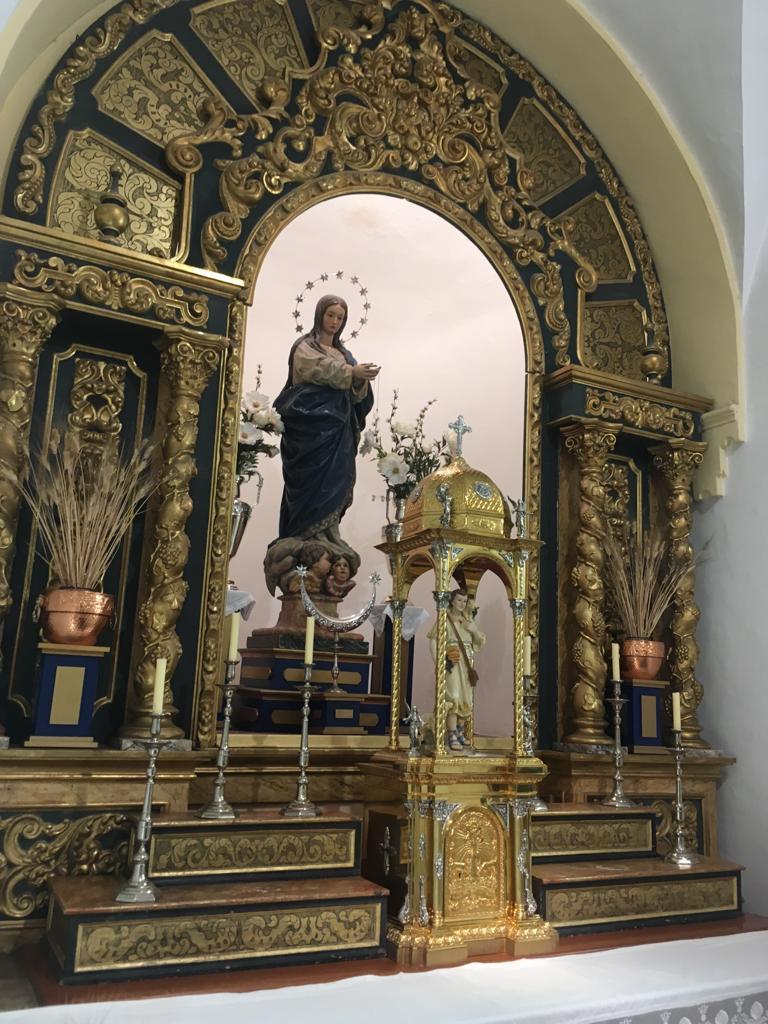 «La imagen de la Inmaculada la podemos ver en diversos puntos de la parroquia de Ntra. Sra. de la Oliva, en Mollina»