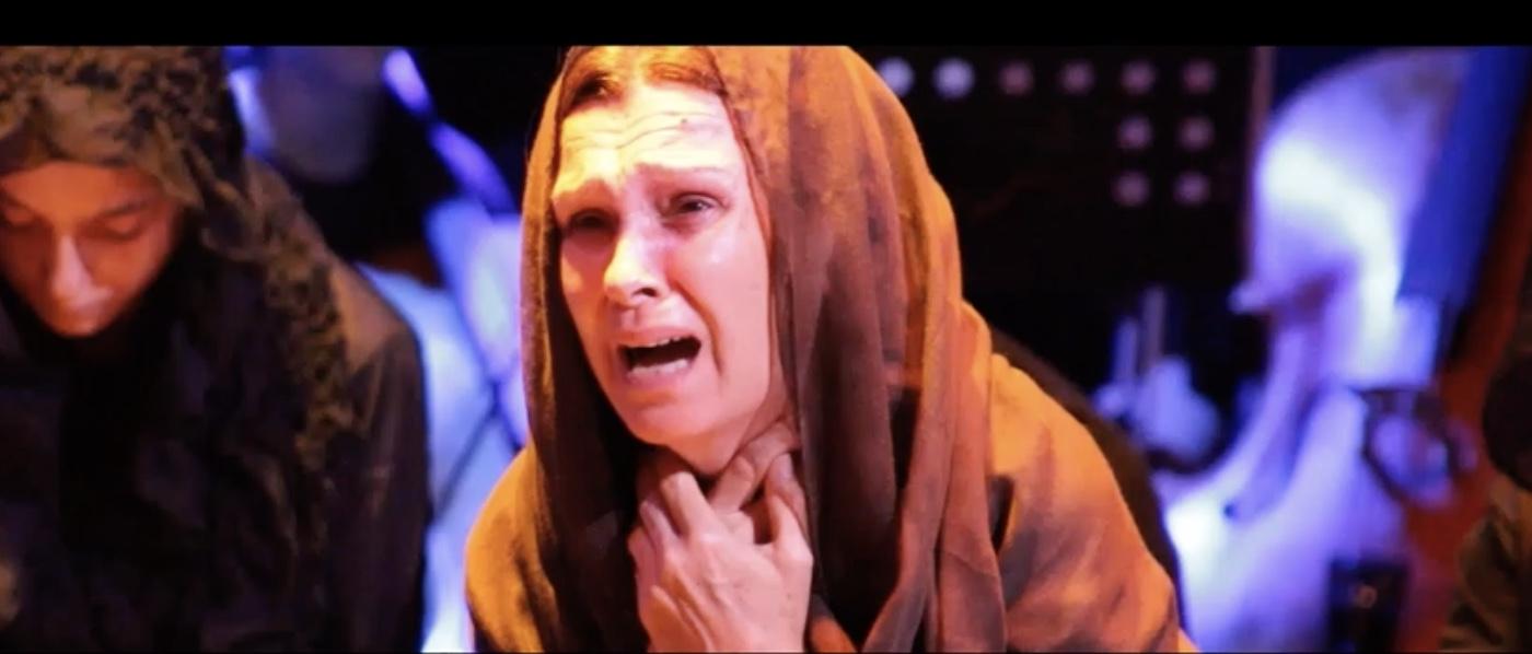 Escena del auto sacramental "Los Tres Ángeles"