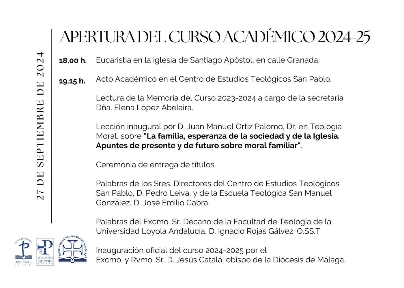 Juan Manuel Ortiz: «Es un honor impartir la lección en la apertura de curso, después de tan grandes compañeros»
