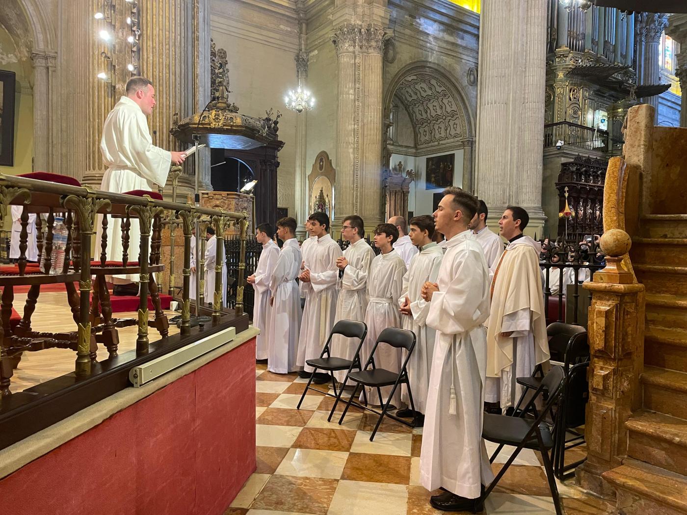 José Ignacio, José Francisco y Antonio, futuros diáconos de la Iglesia de Málaga