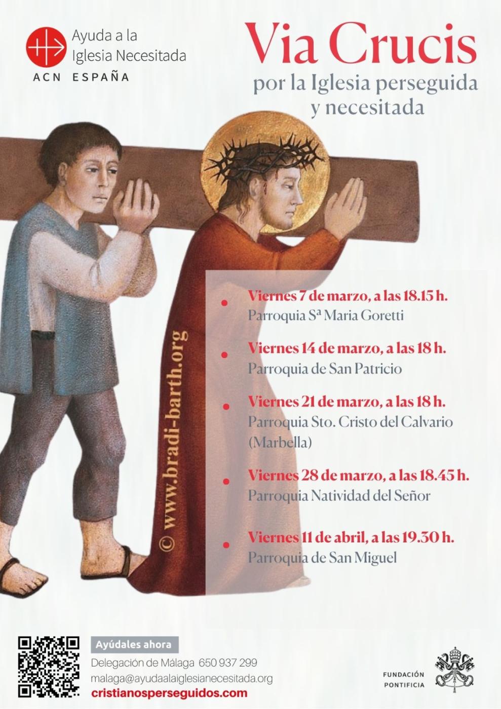 Los viernes de Cuaresma, Via Crucis por la Iglesia perseguida y necesitada