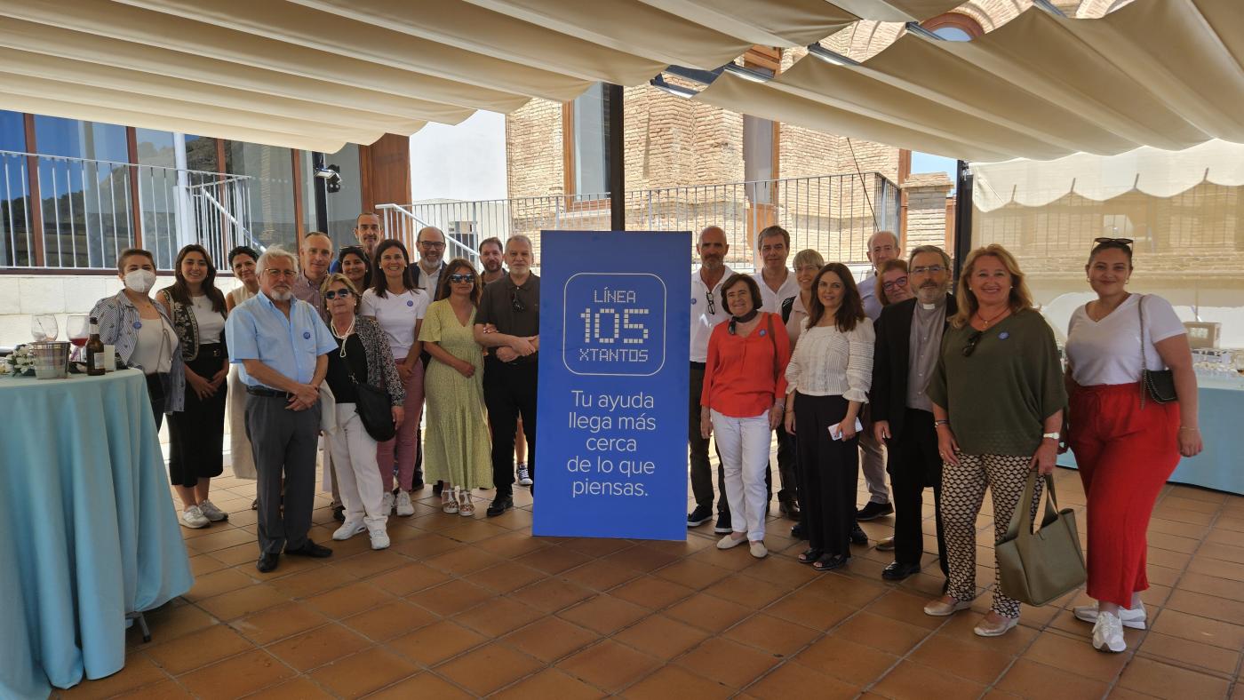Foto de familia de los participantes en la Línea 105 en Casa Diocesana Málaga
