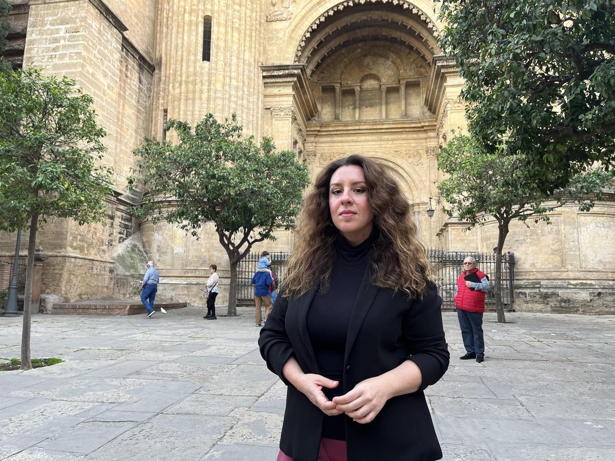 La soprano Berna Perles, esta tarde, en el ciclo de conciertos de órgano de la Catedral