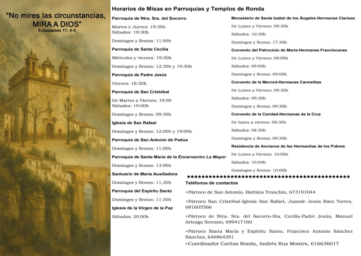 El Fuerte de Ronda ha acogido este domingo la celebración de la Eucaristía, con los vecinos de Grazalema y Ronda